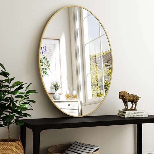 XRAMFY Oval Mirror, 24'' x 36'' Bathroom Mirror for Wall,
