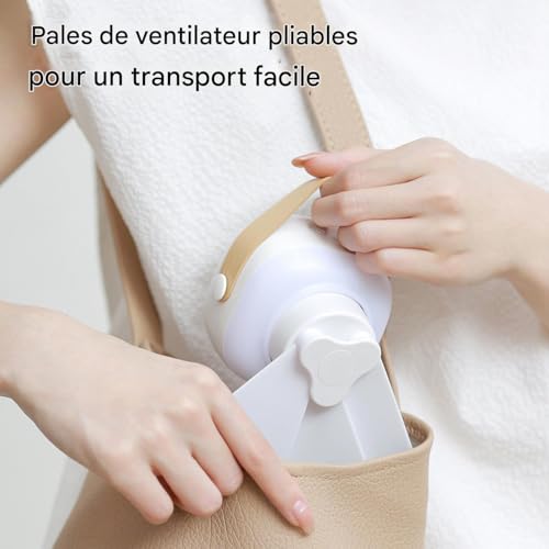 Ventilateur de plafond pour tente portable avec télécommande et lumière intégrée - 6