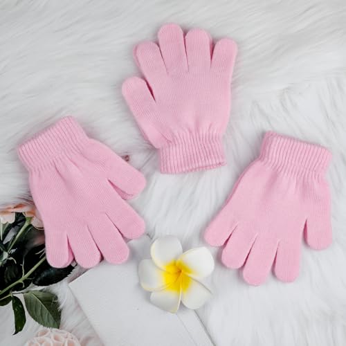 Image of ONESING 12 Pairs Kids Gloves - Warm Knitted Winter Gloves Bulk for Girls Boys | Children Gloves Designed for Cold Weather