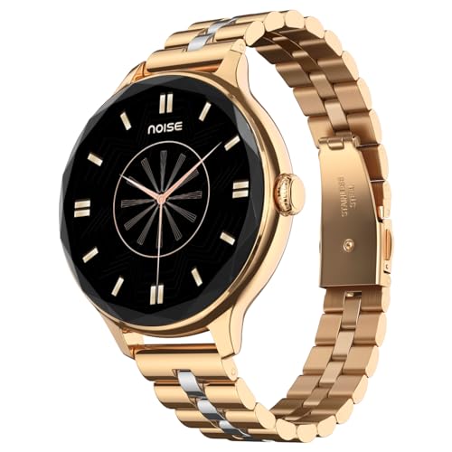 Noise Diva Smartwatch for Women with Diamond Cut Dial, Glossy Metallic Finish, AMOLED Display, New Metal Straps, 100+ Watch Faces, Female Cycle Tracker Smart Watch for Women (Metallic Rose Blend) Noise Diva Smartwatch for Women with Diamond Cut Dial, Glossy Metallic Finish, AMOLED Display, New Metal Straps, 100+ Watch Faces, Female Cycle Tracker Smart Watch for Women (Metallic Rose Blend)