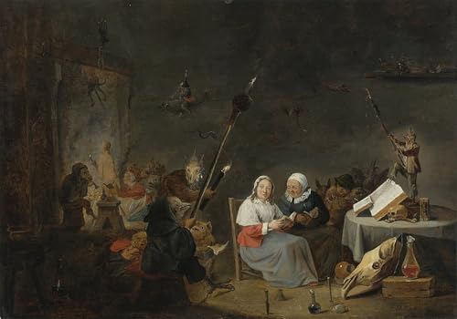Affiche Le Sabbat des Sorcières de Teniers, Impression Toile Salon 60x90cm
