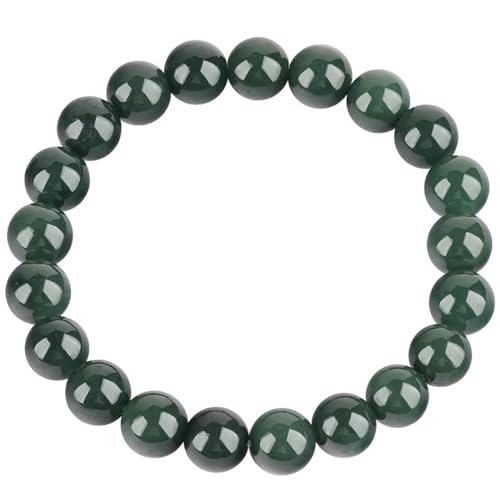 Bracelet en jade véritable de style Feng Shui cyan à l'huile pour femmes
