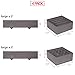 DIOMMELL 4 Pack Foldable Cloth Storage Box Closet Dresser Drawer Organizer Fabric Baskets Bins Containers Divider for Clothes Underwear Bras Socks Lingerie Clothing, M Grey 22-0000