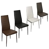 stühle interio Stuhlbeine aus stabilem, rostfreien Stahl, leicht zu reinigender Kunstlederbezug, ca. 3 cm Polsterung