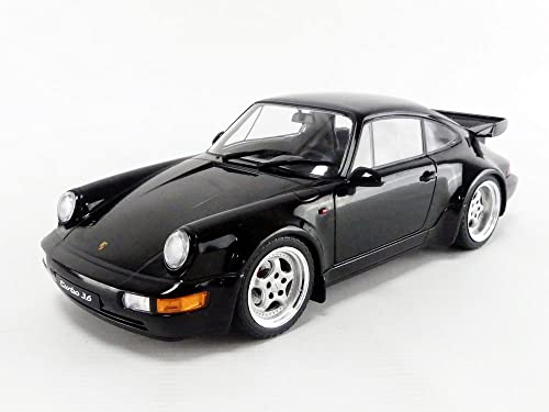 Solido S1803404 1:18 1993 Porsche 964 Turbo-Black Collectible Miniature car