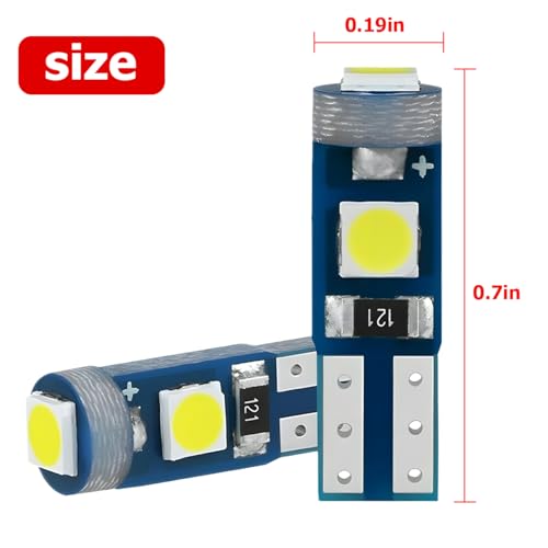 Bittwee luces LED para tablero de auto, 20 piezas miniatura 2