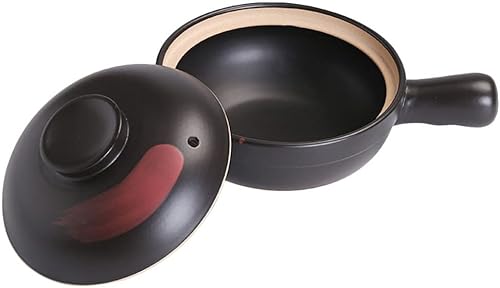 LIFKOME Olla de cocina de arcilla Olla de cocina Estufa estilo chino Cazuela de cocina tradicional estilo Hong Kong Arroz Gachas de avena Olla
