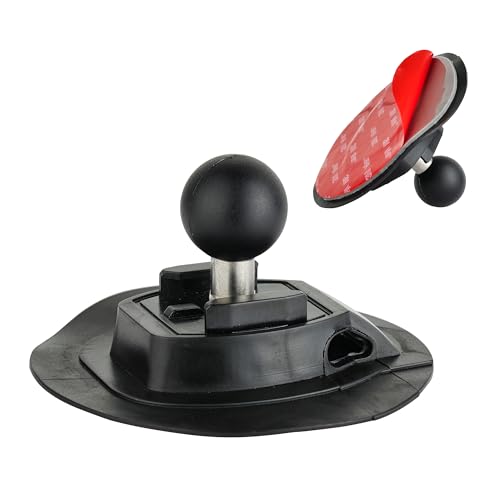 POWRIG 1 inch Ball Mount Adapter w/VHD Adhesive for Mounting Cameras, Smartphones on Car Dashboard, Motorcycle, Boat, Kayak, Surfboard and More