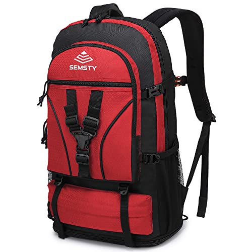 Semsty Hiking Backpack, 40L+10L Expandable Travel Backpack Flight Approved, Camping, Travel Backpack For Men And Women #TOP4