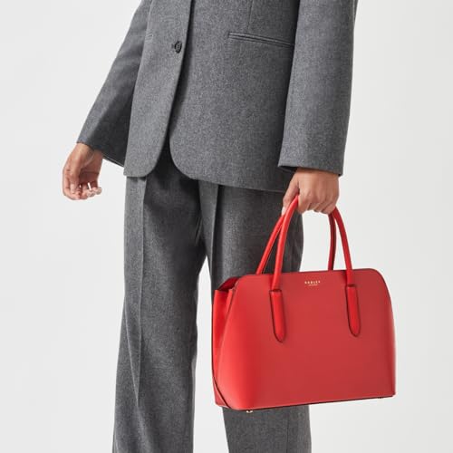 Image of RADLEY London Liverpool Street 2.0 Women's Medium Leather Ziptop Satchel Bag, Begonia