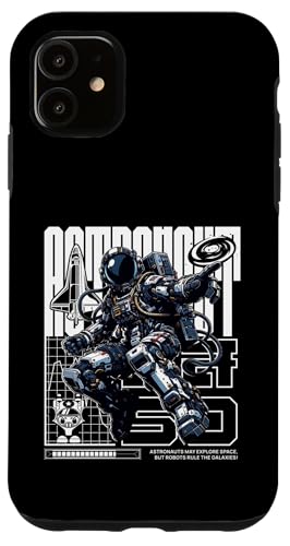 Robots astronautes coque iPhone 11 science-fiction au bureau et en voyage spatial
