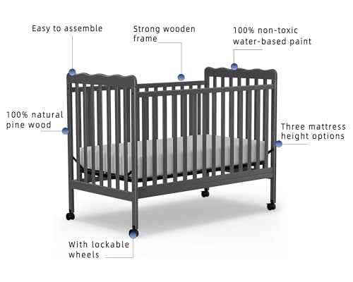 Saylike CONVERTIBLE CRIB-01 Baby Crib, 3-In-1 Convertible Crib Wood Full Size Toddler Bed thumb #5