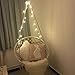 Sonyabecca LED Hanging Chair Light Up Macrame Hammock Chair with 39FT LED Light for Indoor/Outdoor Home Patio Deck Yard Garden Reading Leisure Lounging Large Size(65x85cm)(Not Included Stand)