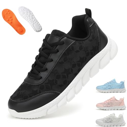 Women's Luxurious Orthopedic Sneakers, Lace Sneakers for Women, Hollow Lace Print Breathable Arch Support Sports Shoes