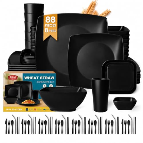 Teivio 88-Piece Dinnerware Set for 8