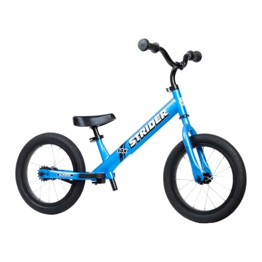 Strider 14x, Awesome Blue - Balance Bike for Kids 3 to 6 Years - Includes Kid-Size Grips, Padded Seat, Performance Footrest & All-Purpose Tires - Easy Assembly & Adjustments