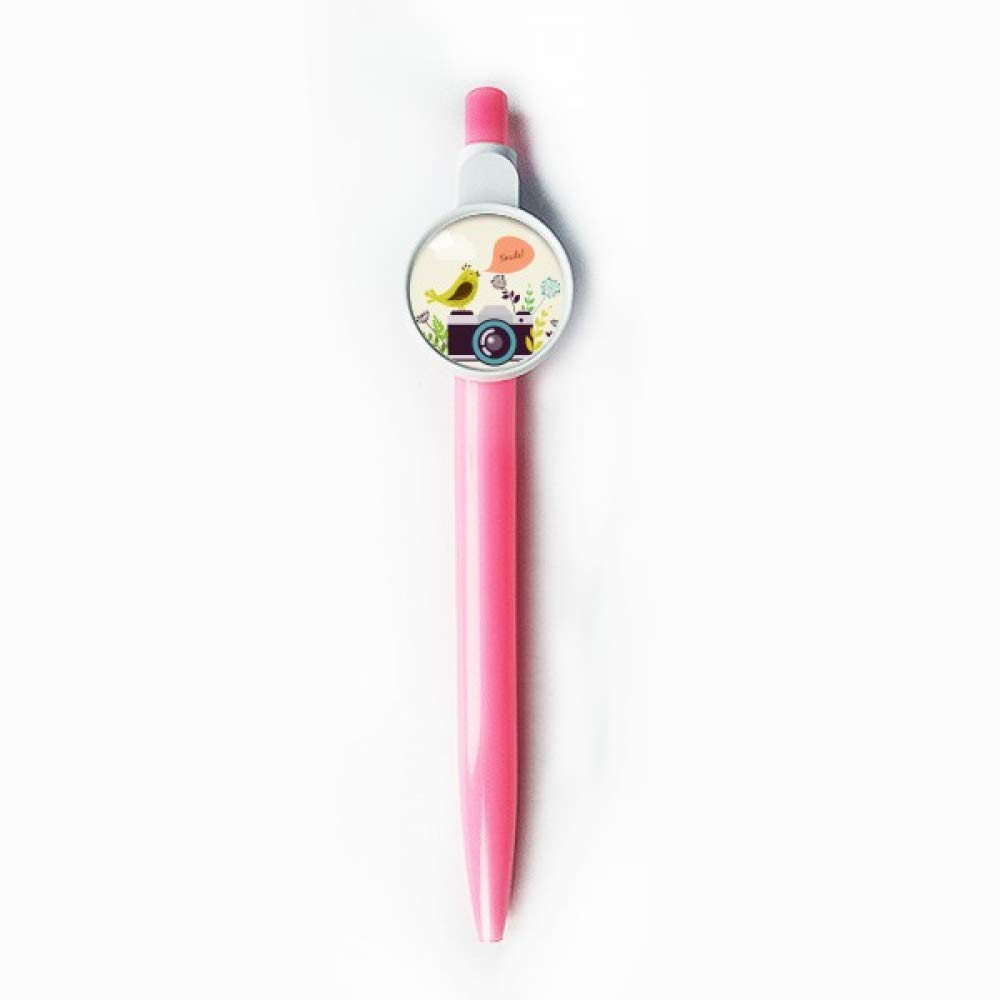 Stylo à bille rétractable avec oiseau bleu original - 5