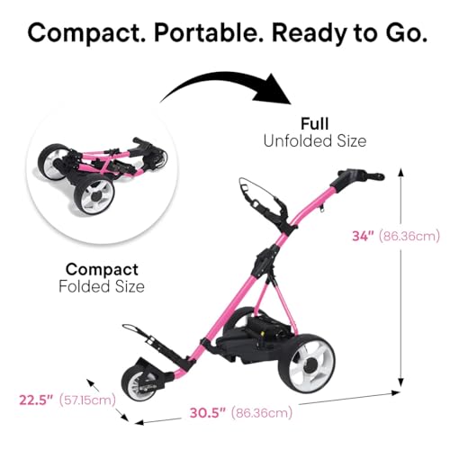 Image of The Weekender Electric Golf Cart, Packed with Drink Holder, Umbrella Holder, Scorecard Holder