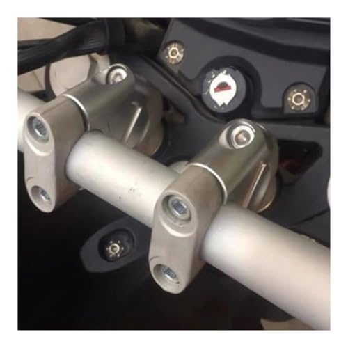 Abrazadera de elevaci&oacute;n motocicleta aluminio negro plata para TRK 702 X 5