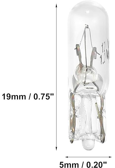 Unifizz 10pcs T5 W1.2W Luz LED tablero auto miniatura 5