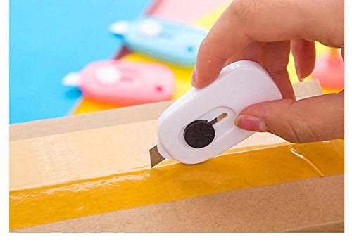 Tekeft Pack Of 8 Mini Retractable Utility Knife Box Cutter Letter Opener, Random Color #TOP3