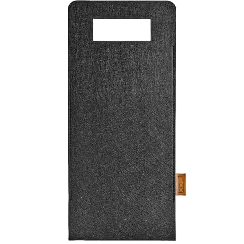 MIQIO® Design Filz Flaschentüte I 40cm x 17 cm I Geschenkverpackung für Weinflaschen oder Sektflaschen I nachhaltige Filz-Flaschentasche I Oekotex I dunkelgrau