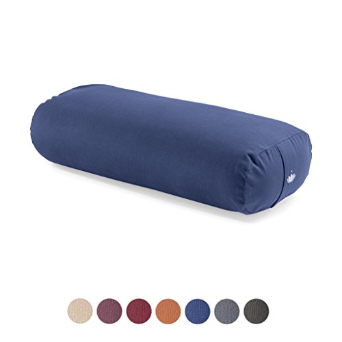 Lotuscrafts Yoga Bolster for Yin Yoga Rectangular - Kapok Filling - Washable Cover