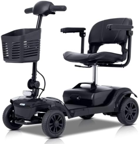 Scooter Elétrica Dobrável Cadeira de Rodas Motorizada até 136kg A...