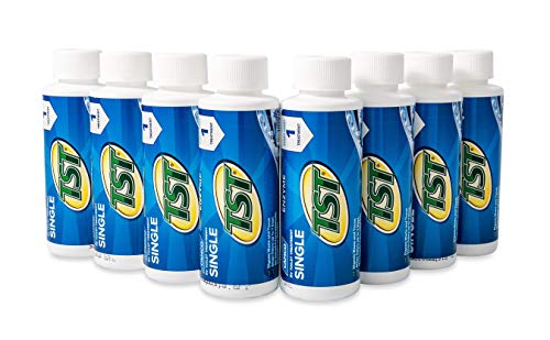 Camco TST Blue Enzyme Toilet Treatment - Formaldehyde Free - Breaks Down Waste And Tissue - Septic Tank Safe -Treats up to 8-40 Gallon Holding Tanks - (8) 4 oz Bottles (41501)
