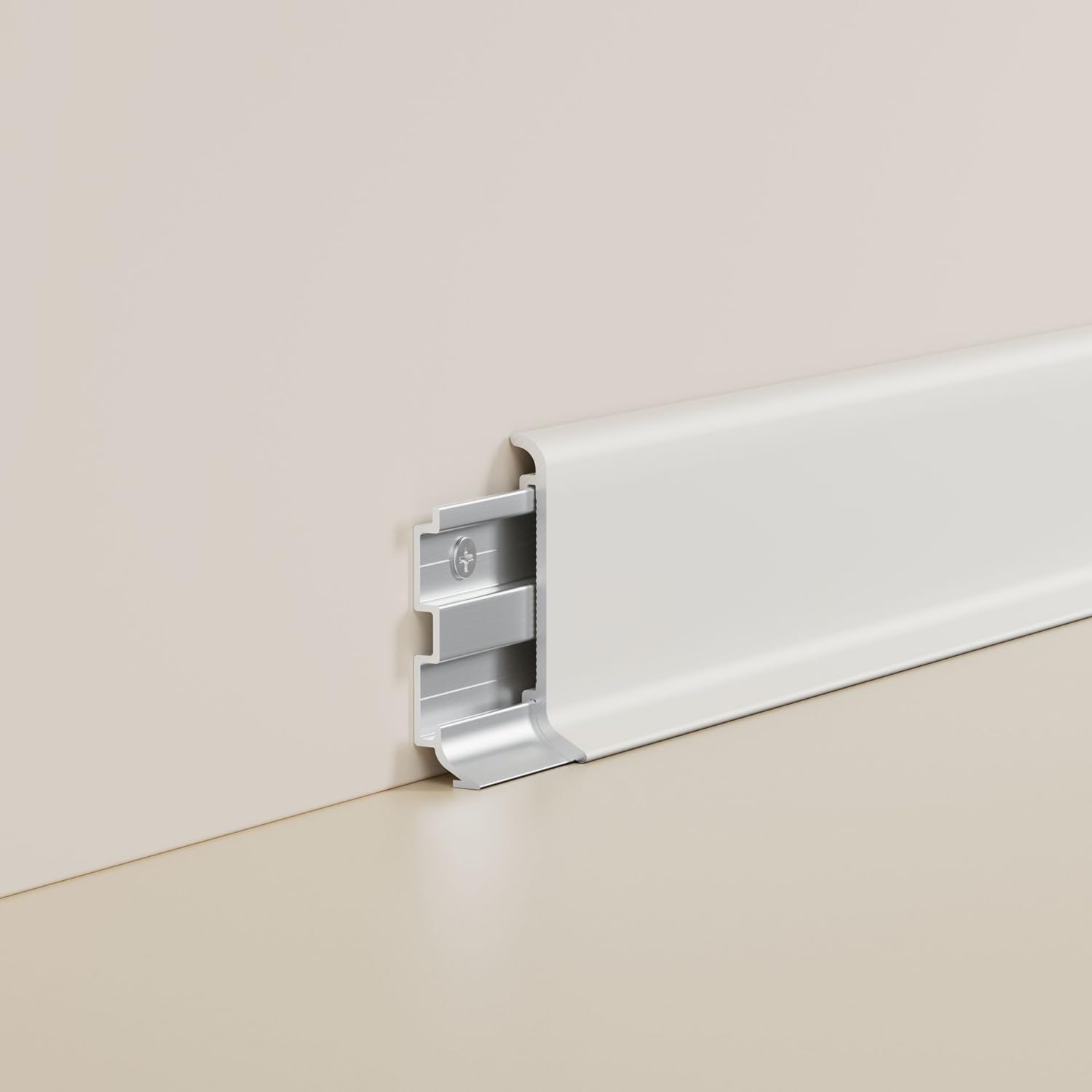 Rodapié de aluminio blanco de alta calidad de 80 mm, 15 unidades, para sala de estar, dormitorio, cocina y cine en casa, fácil de instalar