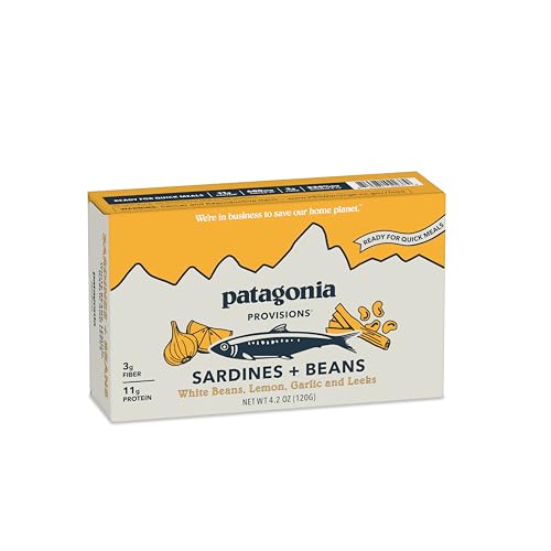 Patagonia Provisions Sardines & Beans | White Beans, Lemon, Garlic, and Leeks | Pack of 1