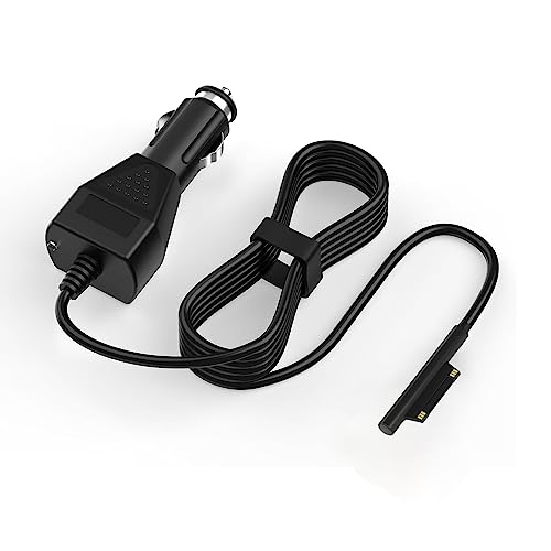 15V2.58A Surface Pro Car Charger with 5V2A USB Port, Surface Car Adapter for Microsoft Surface Pro 3/Pro 4/Pro 5/Pro 6/ Pro 7/Pro X Tablet, Surface Book, Surface Go, Surface Laptop,Cell Phone ?4.9FT?
