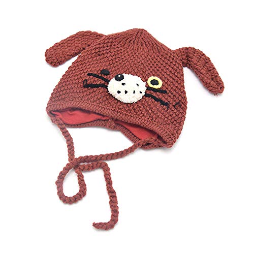 DOTBUY Bebé Gorro de Punto Caliente, Sombrero de Bebé de Invierno del Bebé Chicas Chicos Gorro Punto Caliente (Rojo Vino)