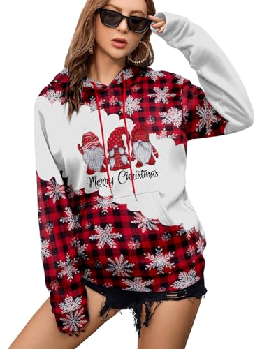 Moletom de Natal feminino árvore de natal árvore de natal camisa de férias gráfico casual manga long
