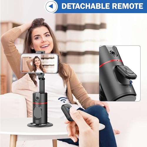 Image of Kratos K13 Ai Powered Auto Face Tracking Tripod,360 Rotation Mobile Holder for Smart Video Shoot with Remote,No App Needed,Gimbal Stabilizer with Gesture Control for Vlog, Streaming & Video Recording