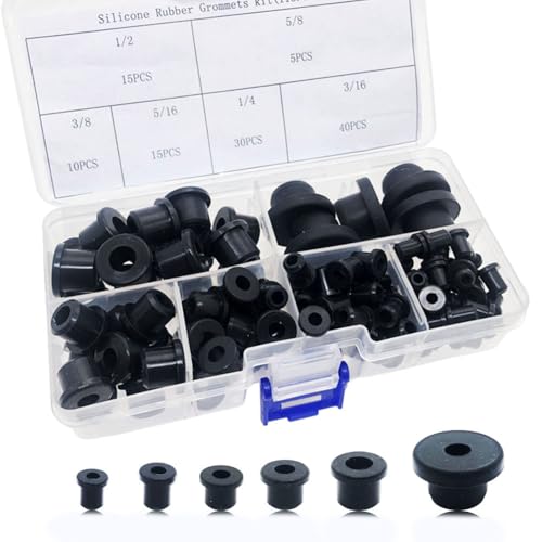 115PCS T-Type Silicone Grommets