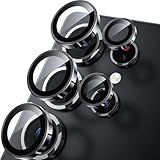 WSKEN Samsung Galaxy S25 Ultra用カメラレンズプロテクター - [オリジナル撮影を維持] 飛散防止 Ultra HD 9H 強化ガラスカメラスクリーンプロテクター メタルリングカバーフィルム 5G アクセサリー チタン