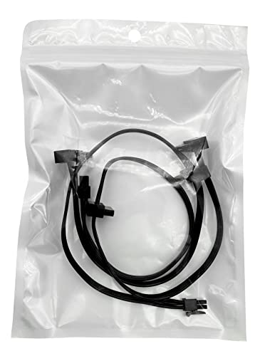 Cable adaptador Mini 4-Pin a 2 SATA ángulo derecho 46 cm (2 pack) miniatura 7