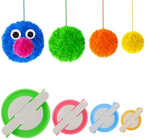 8-tlg. Pom Pom Maker Set - Pompom Strickmaschine In 4 Farben & Größen