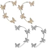 【Regalo exquisito】Estos aretes de mariposa son exquisitos en apariencia, lujosos y modernos. Este es el mejor regalo para amigos, madre o hermanas.