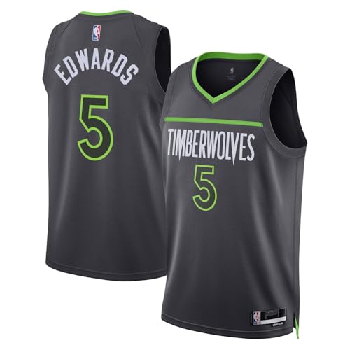 Anthony Edwards Minnesota Timberwolves NBA Kids Youth 8-20 Gray Statement Edition Swingman Jersey...