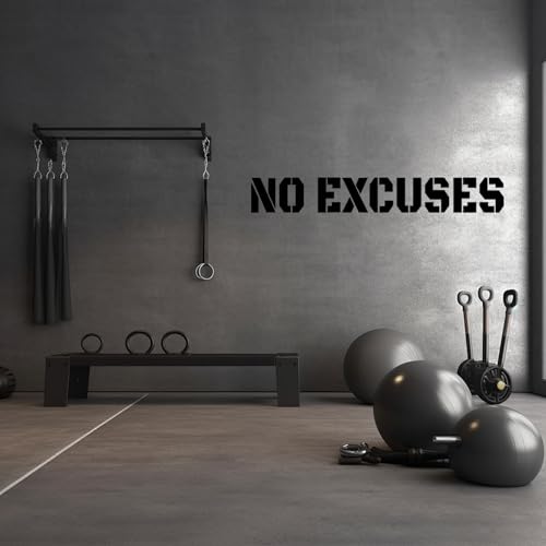 Carteles de letras NO Excuses y decoración para gimnasio de pared impermeable 7