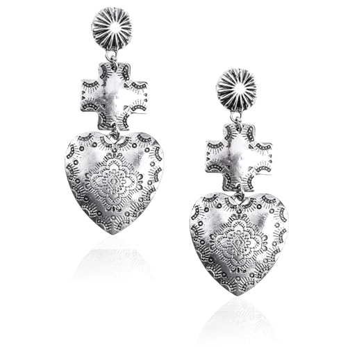 Montana West Rustic Couture's Western Concho Dangle Drop Earrings for Women