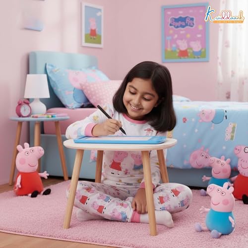 Image of Peppa Pig 10.5 Inch LCD Writing Tablet & Drawing Pad for Kids - Rewritable Electronic Travel Slate, Birthday Gift for Boys & Girls 3-9 Years, Pink Peppa Theme Educational Toy Board