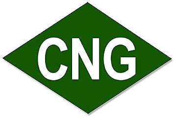 الأخضر الماس على شكل CNG شعار ملصق صائق مضغوط الغاز الطبيعي الحيوي الوقود الحجم 3 &times; 5 بوصة
