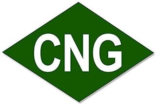 Pack of 4-3 Inch - Green Diamond Shaped CNG Logo Sticker - Vinyl Decal for Cars, Trucks, Windows, Laptops, Notebooks, Tumblers, Lockers, Skateboards, Water Bottles