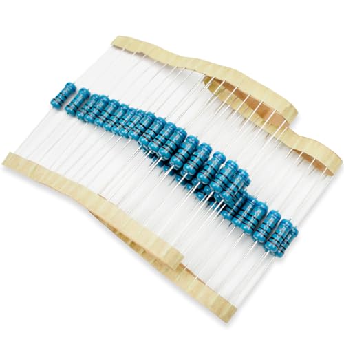 Innfeeltech 50 Pcs 1W 1% Tolerance 680 Ohm Metal Film Resistor Resistance for DIY Project and Experiments