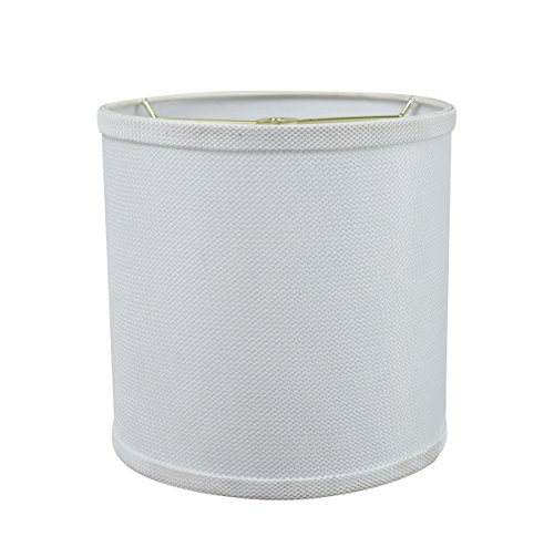 Aspen Creative 31058A Transitional Drum (Cylinder) Shaped Spider Construction Lamp Shade in White with Network Pattern, 8" Wide (8" x 8" x 8")