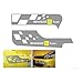 snstyling.com Pegatina para Encajar Renault F1 Team Pegatina Clio Sport FrontPegatina + Puerta Trasera Pegatina Conjunto (Plateado – Blanco – Amarillo)