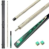 HomeSeason 57' Pool Cue Stick Break Cue Universal 19oz 3/4 Jointed, 11.5mm Hard Leather Tip Pool Cue with Cue Case, Durable Ash Wood and Purplehear Wood Construction Billiards Cue